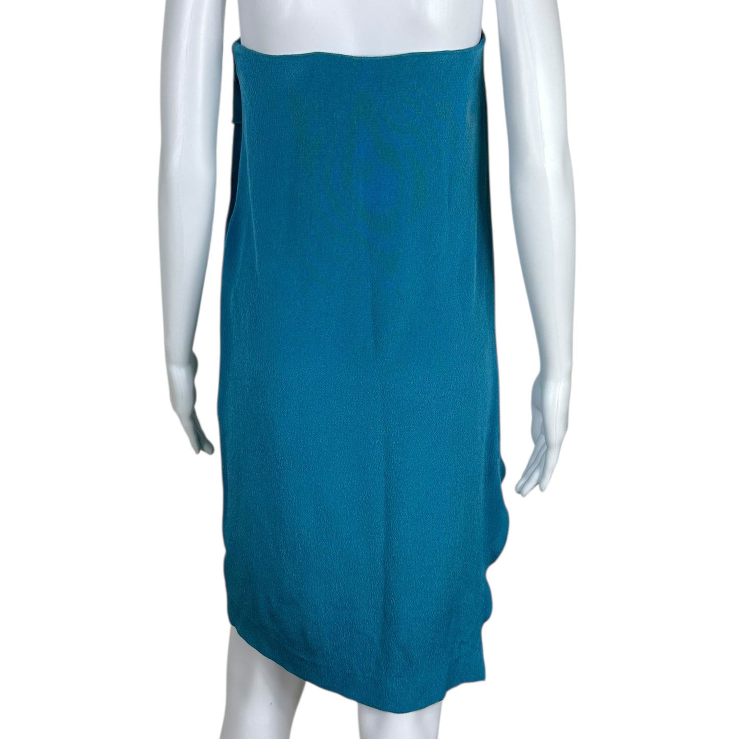 Bottega Veneta Aqua Blue Corseted Silk Mini Dress