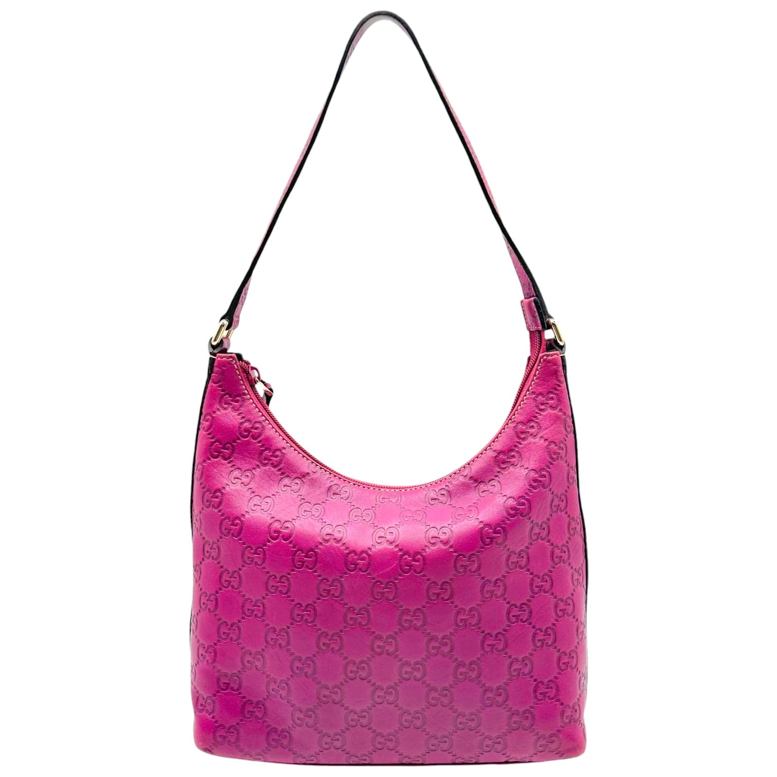 Gucci Shoulder Bag Plum Purple Guccissima Leather