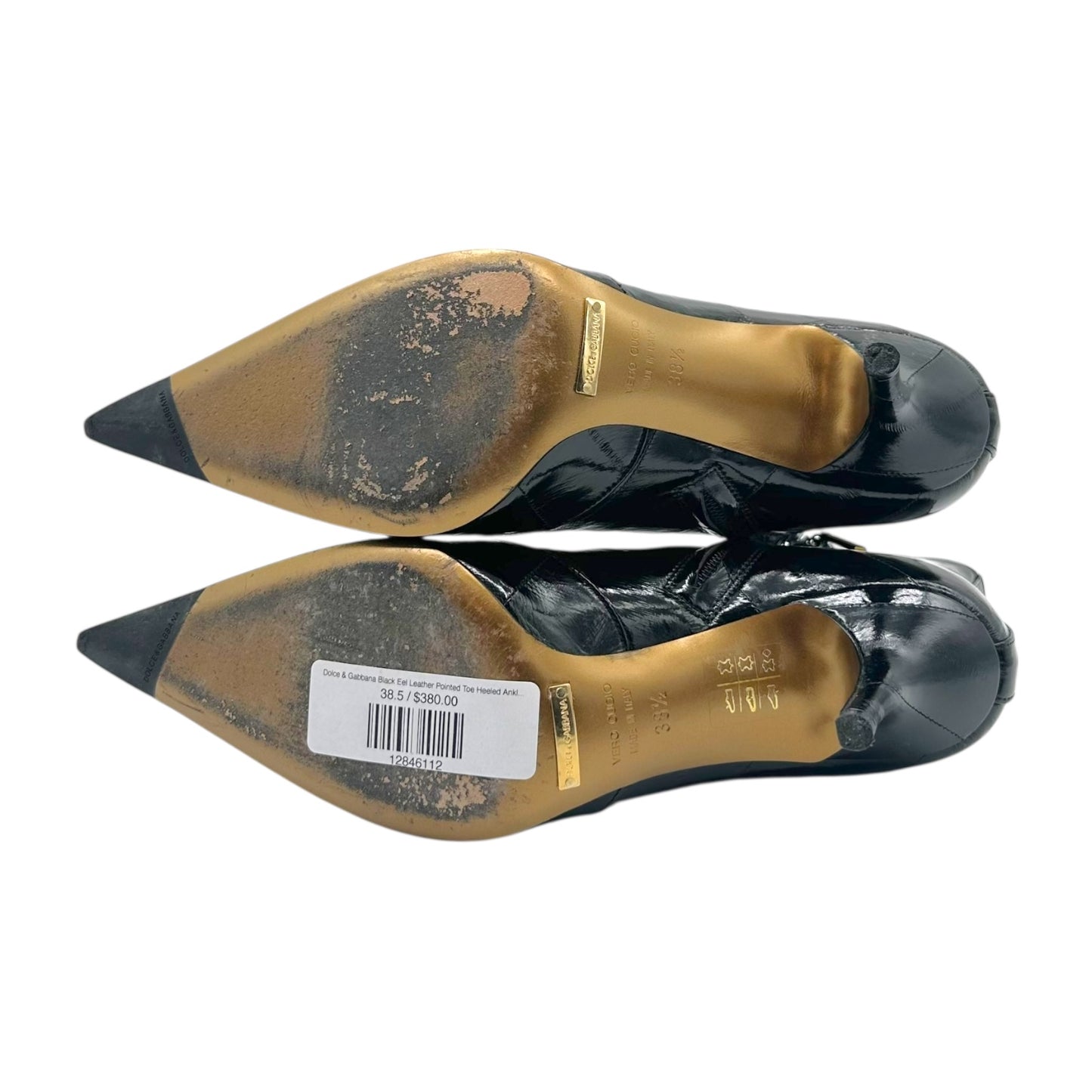 Roberto Cavalli Black Snakeskin Slingback Heels - Outfit Repeater