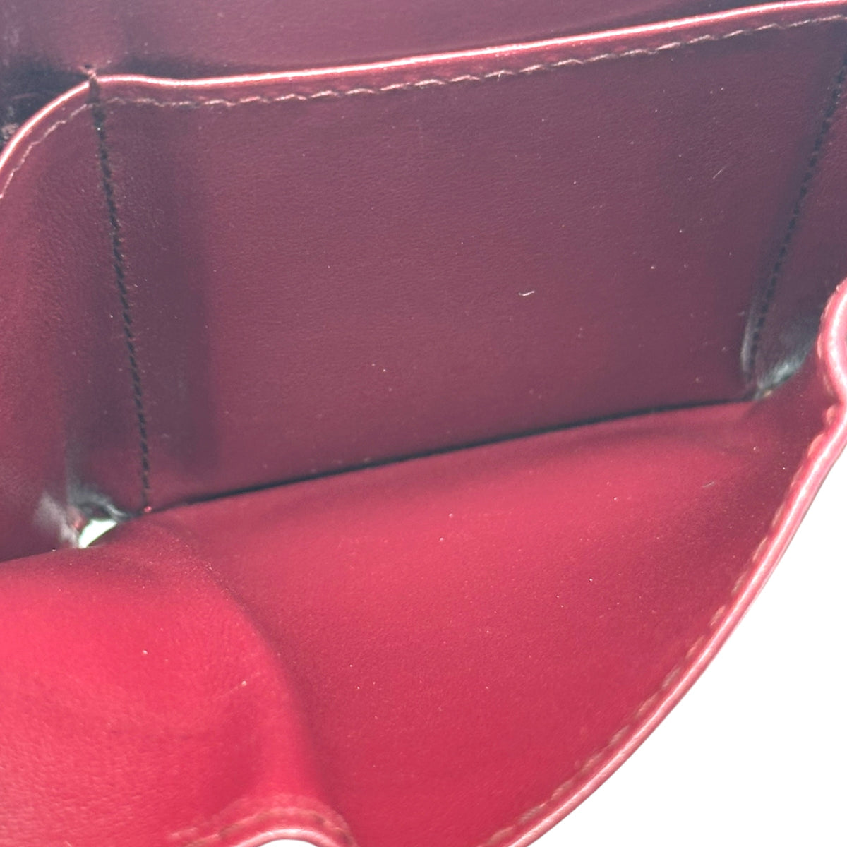 Miu Miu Compact Wallet Burgundy Croc Embossed