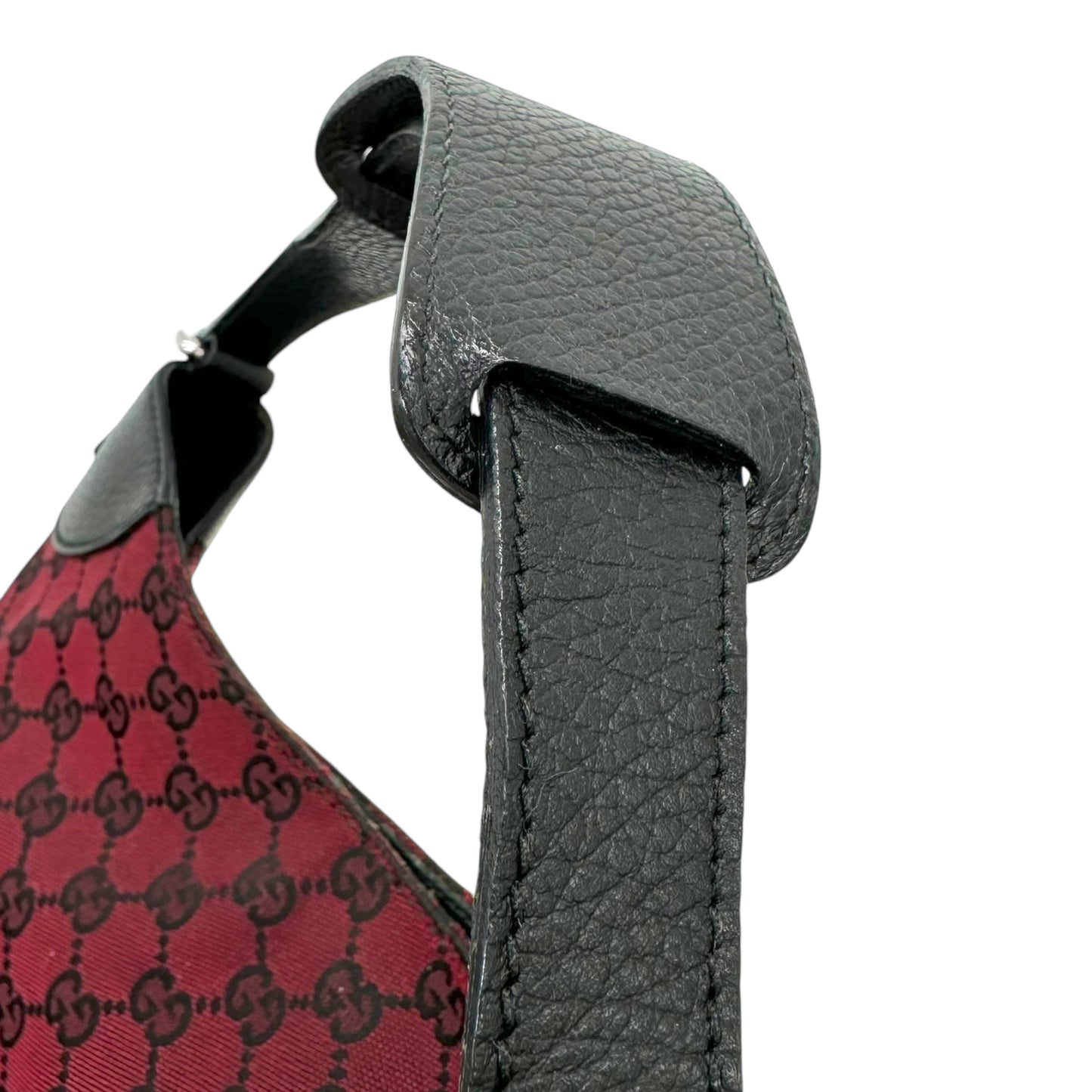 Gucci Red & Black Monogram Oversized Shoulder Bag - Outfit Repeater