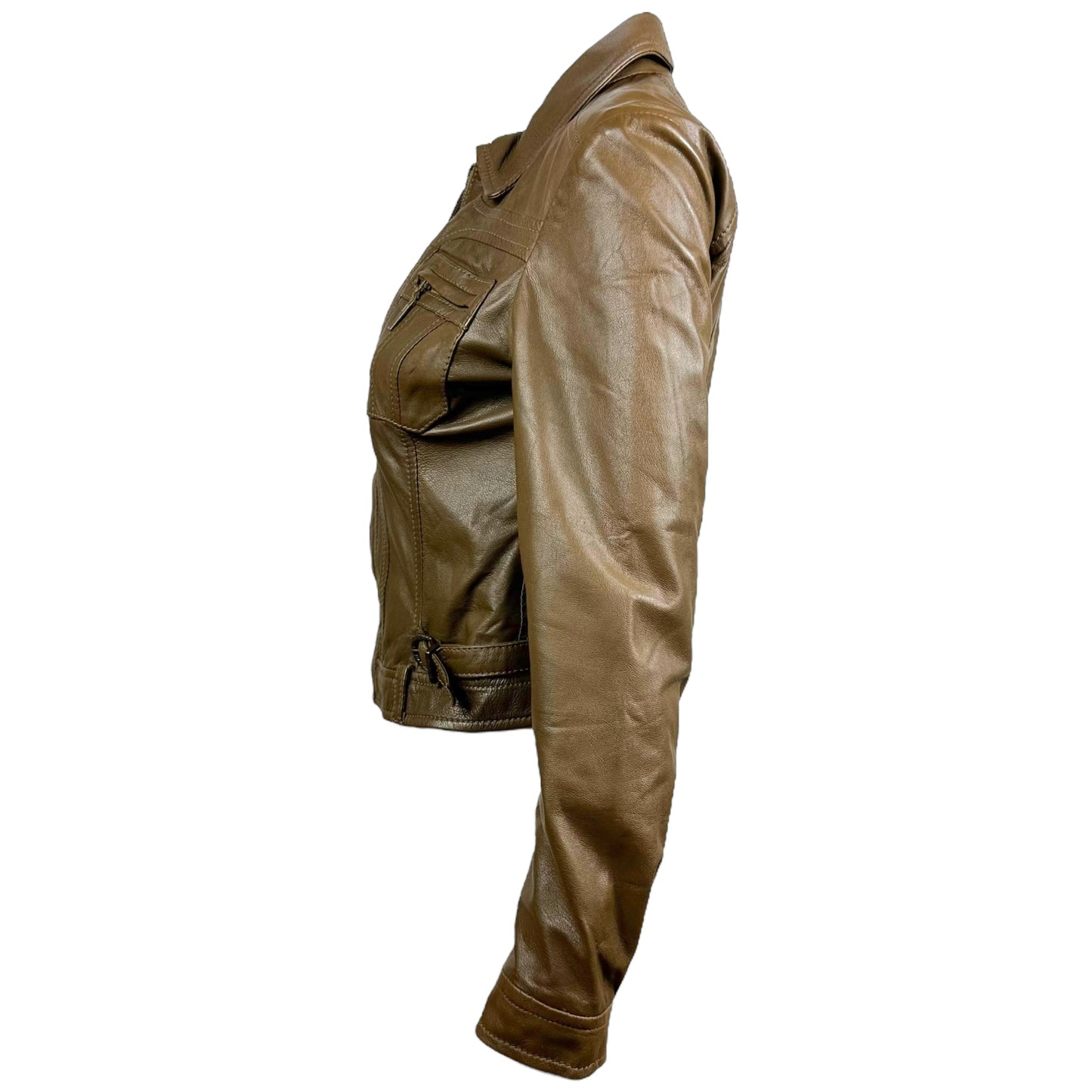 Just Cavalli by Roberto Cavalli Brown Leather Jacket