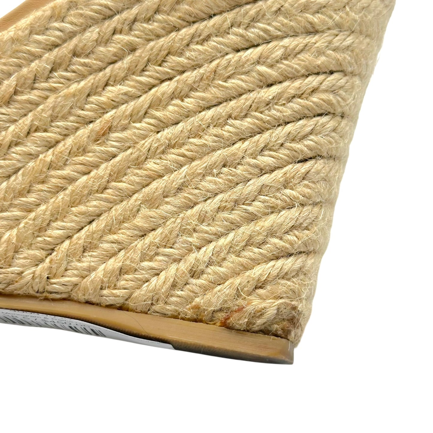 Louis Vuitton Denim Monogram & Raffia Heeled Wedge Sandals