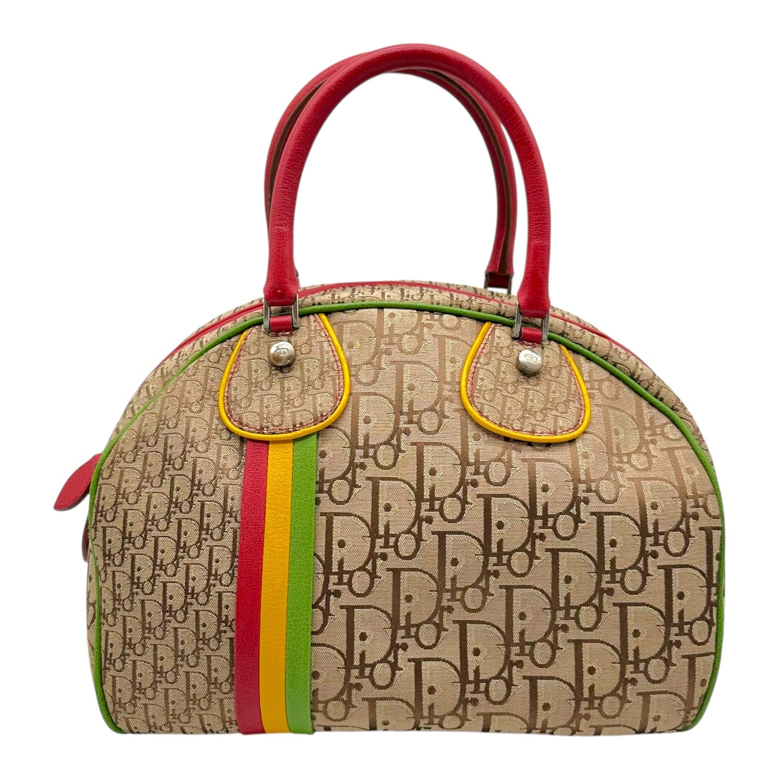 Christian Dior Bowler Bag Beige Trotter Monogram