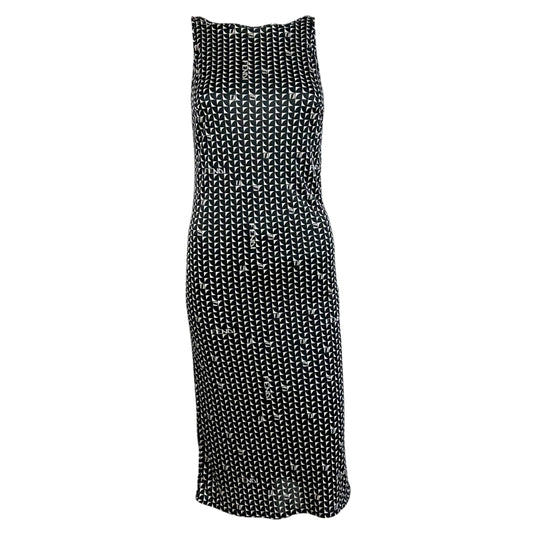 Fendi Black White Monogram Midi Dress 1990s Vintage