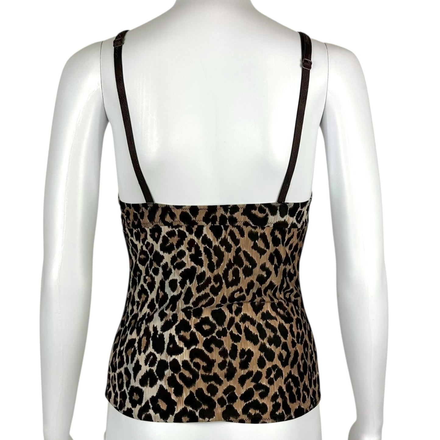 D&G Dolce & Gabbana Leopard Print Bustier Tank