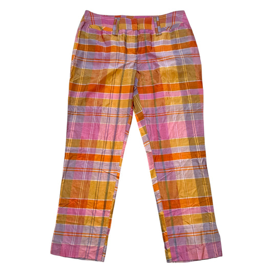 Dolce & Gabbana Multicolor Plaid Silk Capri Pants