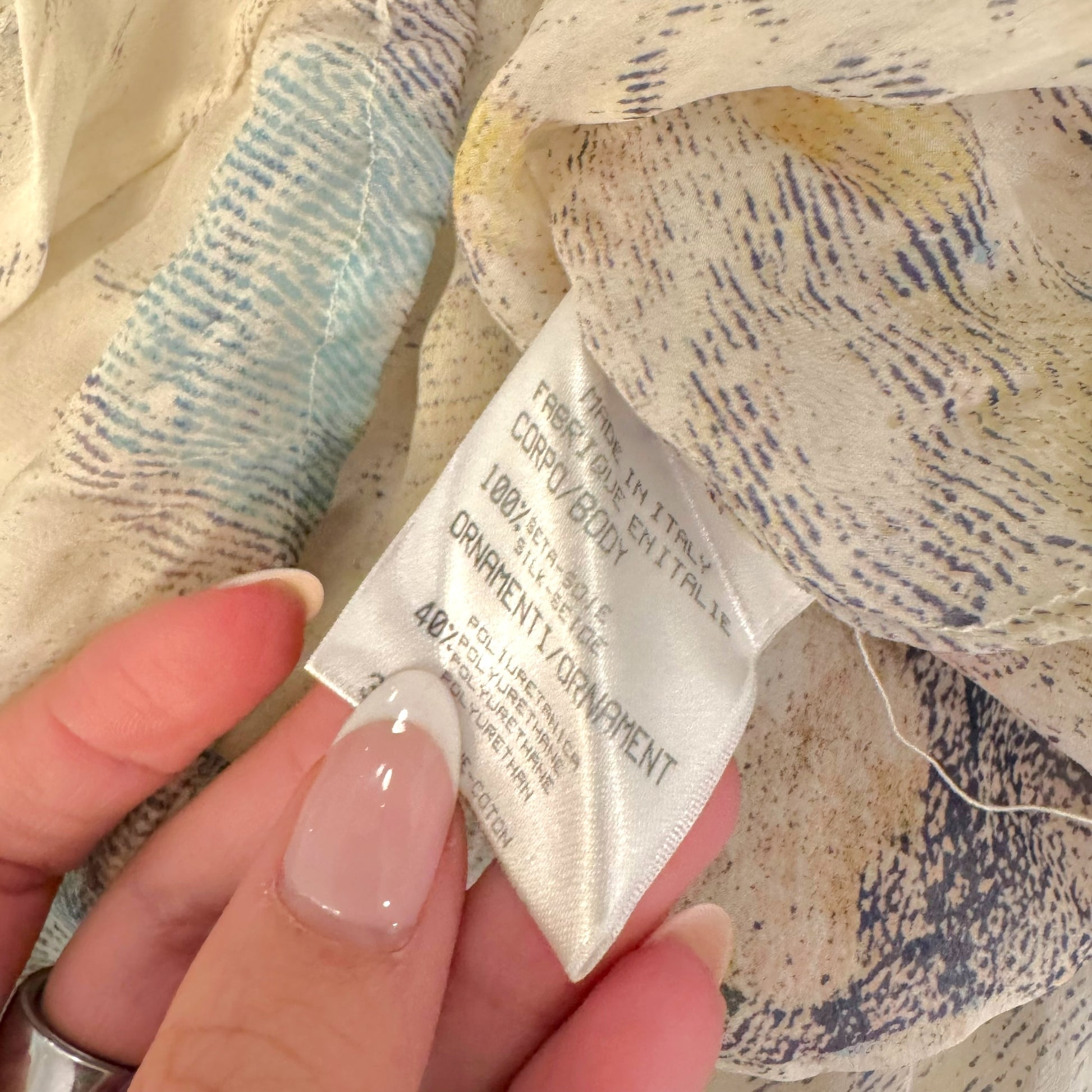 Roberto Cavalli 90' Printed Silk Blouse w/ Leather Tie - Outfit Repeater