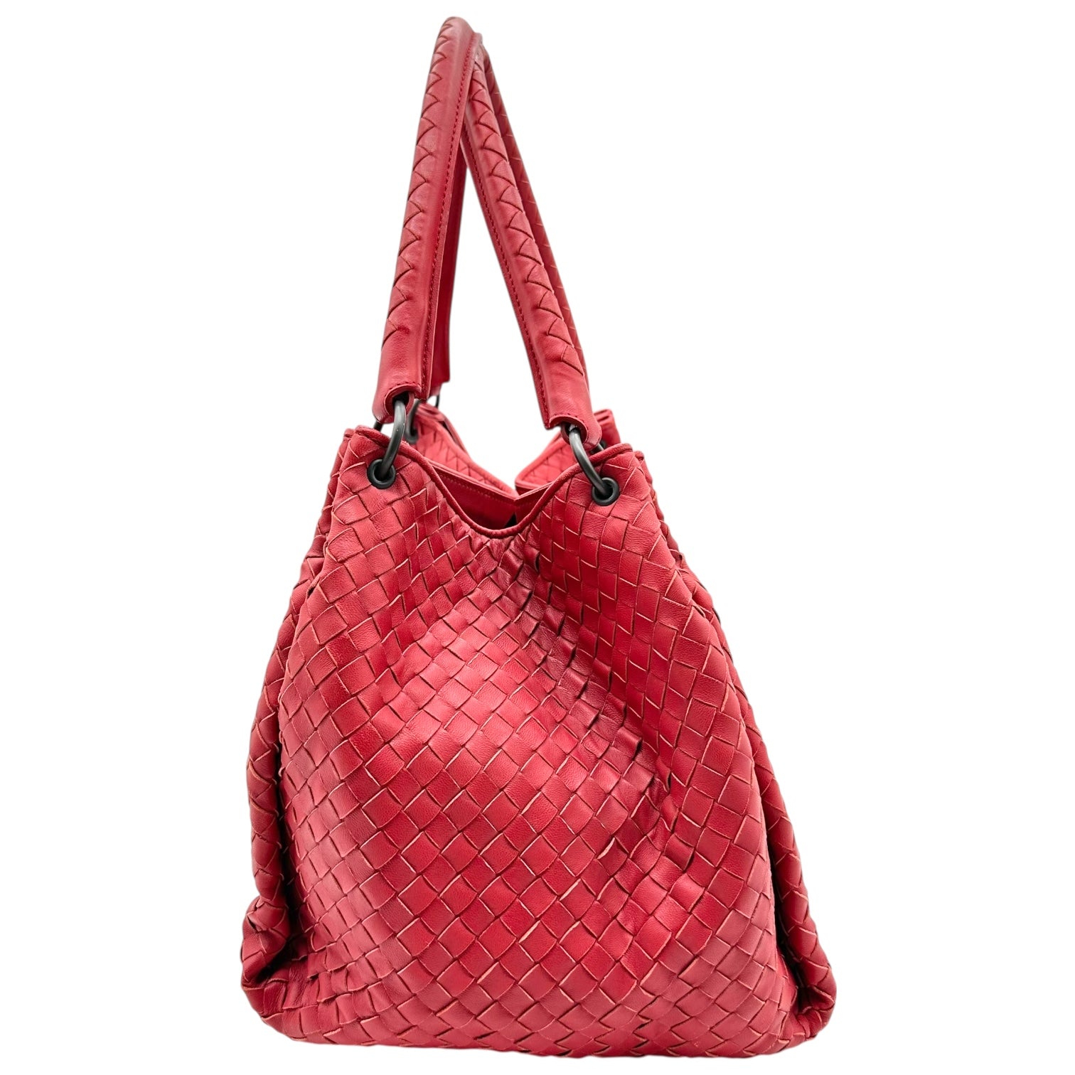 Bottega Veneta Red Intrecciato Parachute Bag - Outfit Repeater