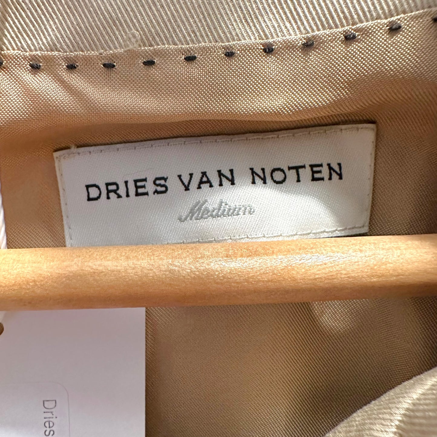 Dries Van Noten Beige Cropped Trench Coat
