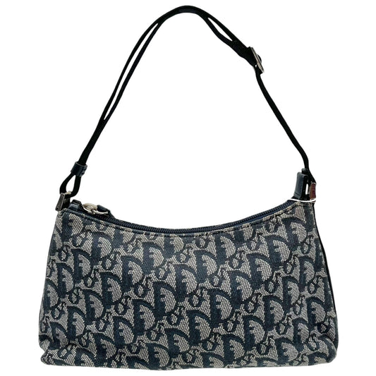 Christian Dior Navy Blue Trotter Monogram Shoulder Bag