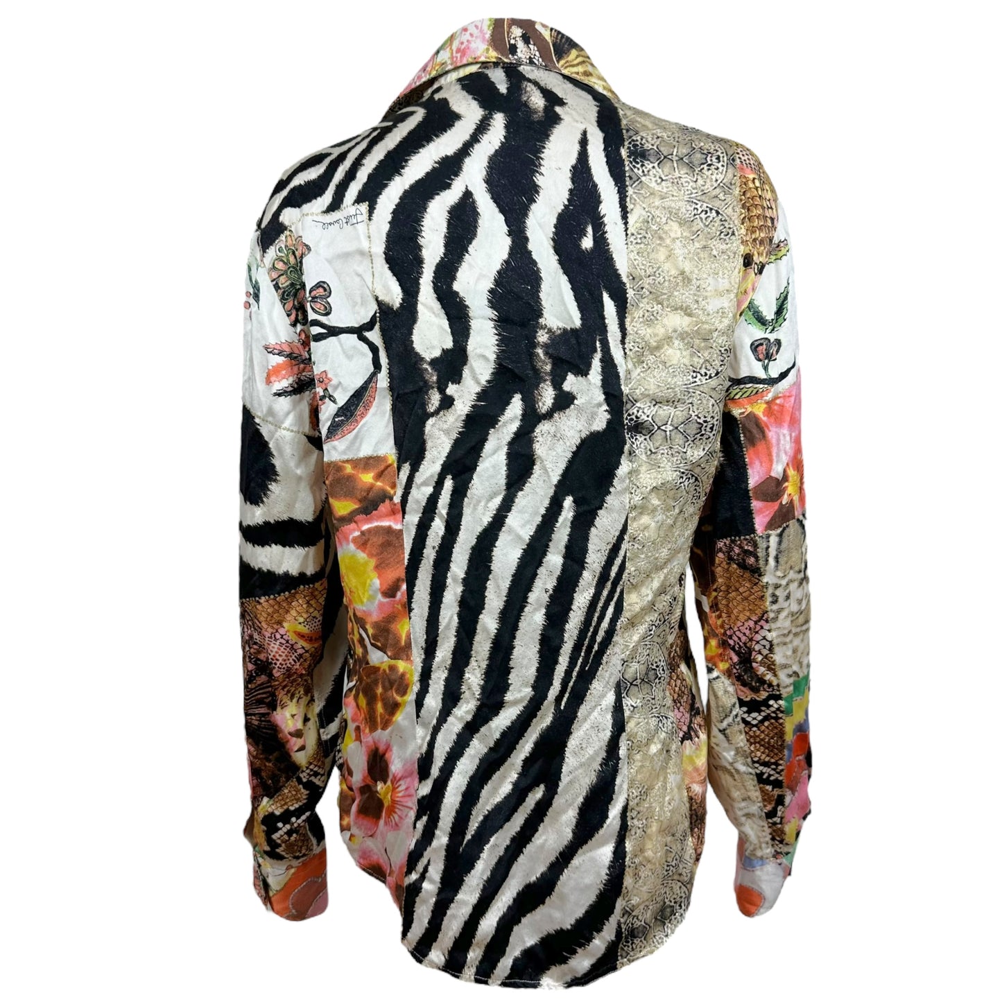 Just Cavalli by Roberto Cavalli Silk Patchwork Printed Blouse