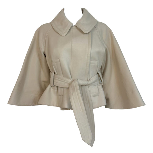 Chloe Ivory Wool Cropped Jacket Wide Sleeves