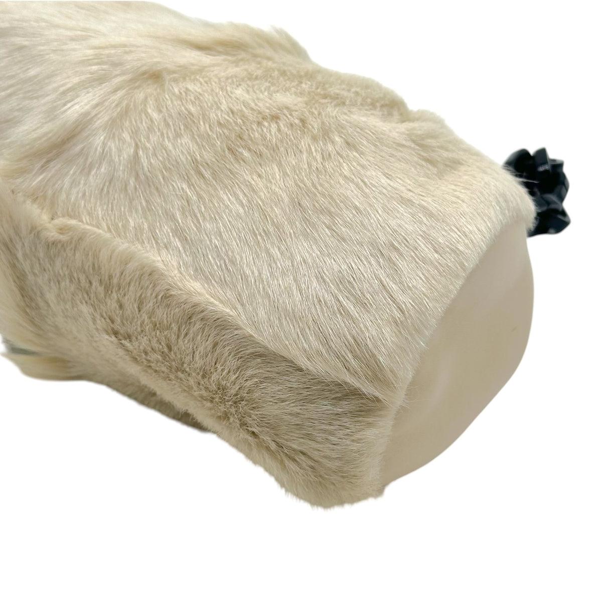 Chanel No.5 Ivory Fur & Black Resin Chain Strap Frame Shoulder Bag 2005-06