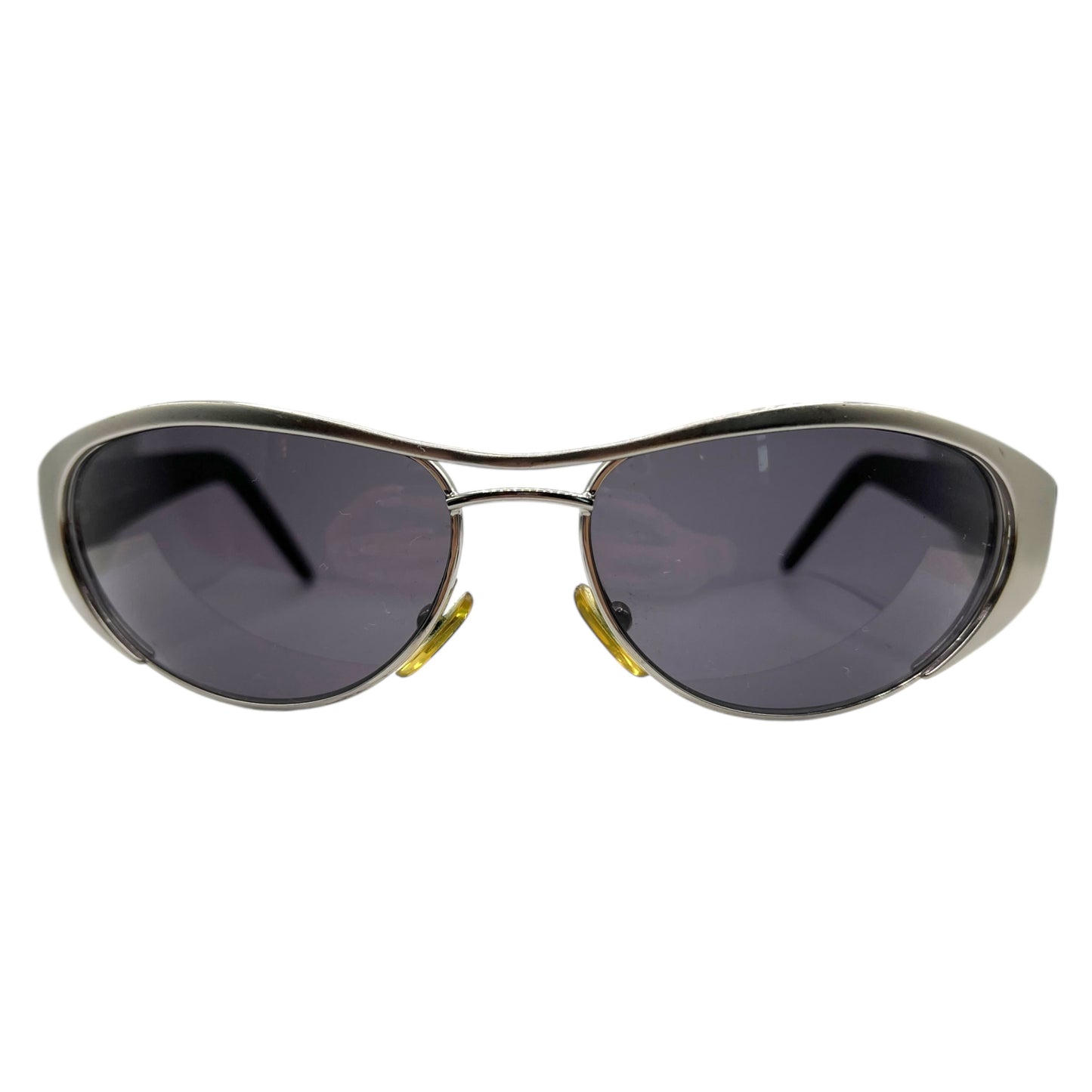 Gucci by Tom Ford Silver & Black GG2381 Oval Aviator Sunglasses