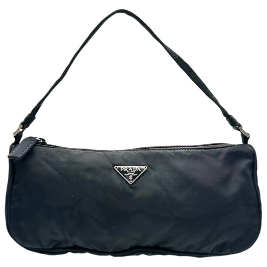 Prada Black Nylon Rectangle Mini Pochette Bag