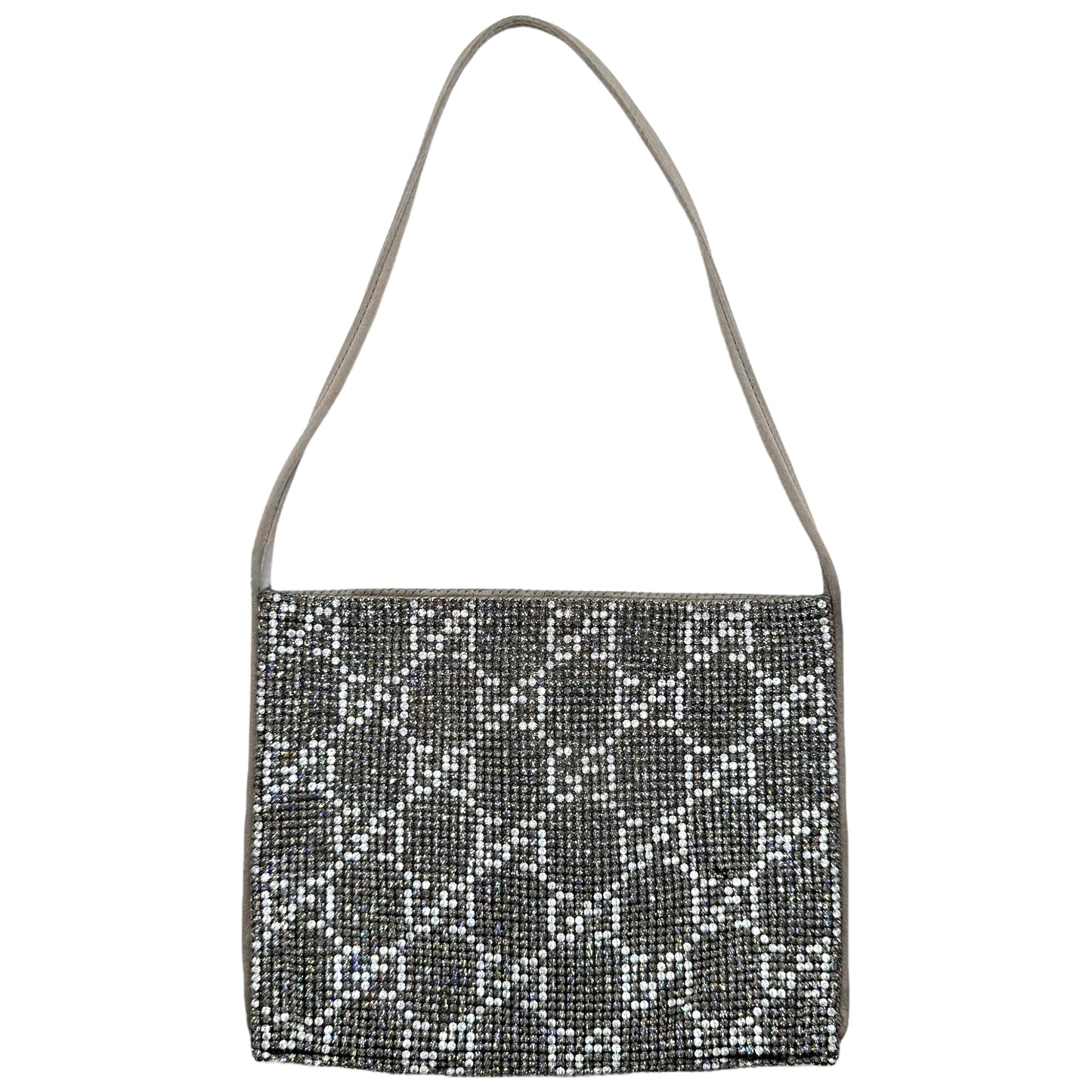 Gucci by Tom Ford S/S 1998 Silver Crystal & Silk Guccissima Mini Bag RARE - Outfit Repeater