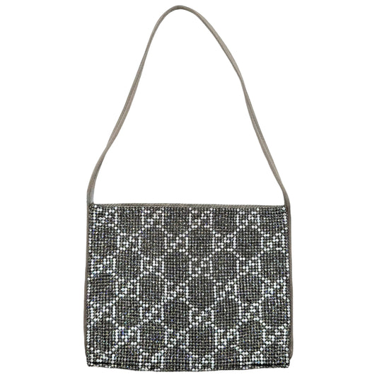 Gucci by Tom Ford S/S 1998 Silver Crystal & Silk Guccissima Mini Bag RARE - Outfit Repeater