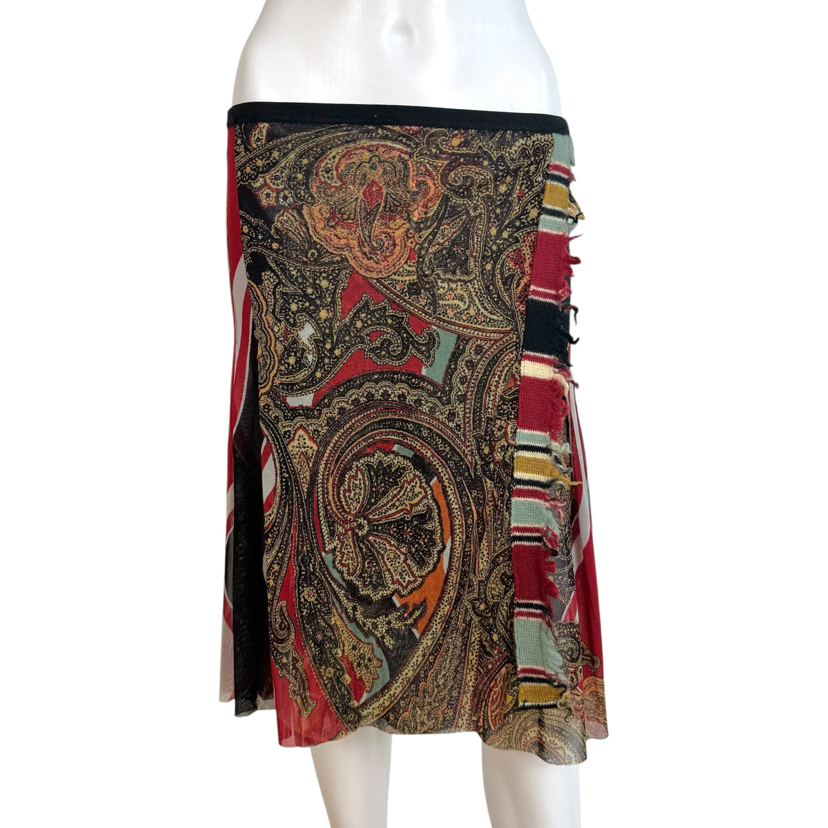 Jean Paul Gaultier Multicolor Printed Midi Skirt