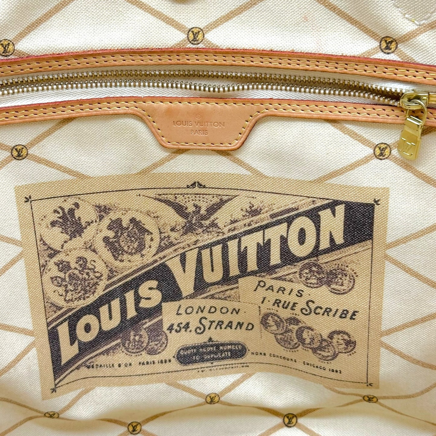 Louis Vuitton Damier Azur Summer Trunk Neverfull MM Tote Bag