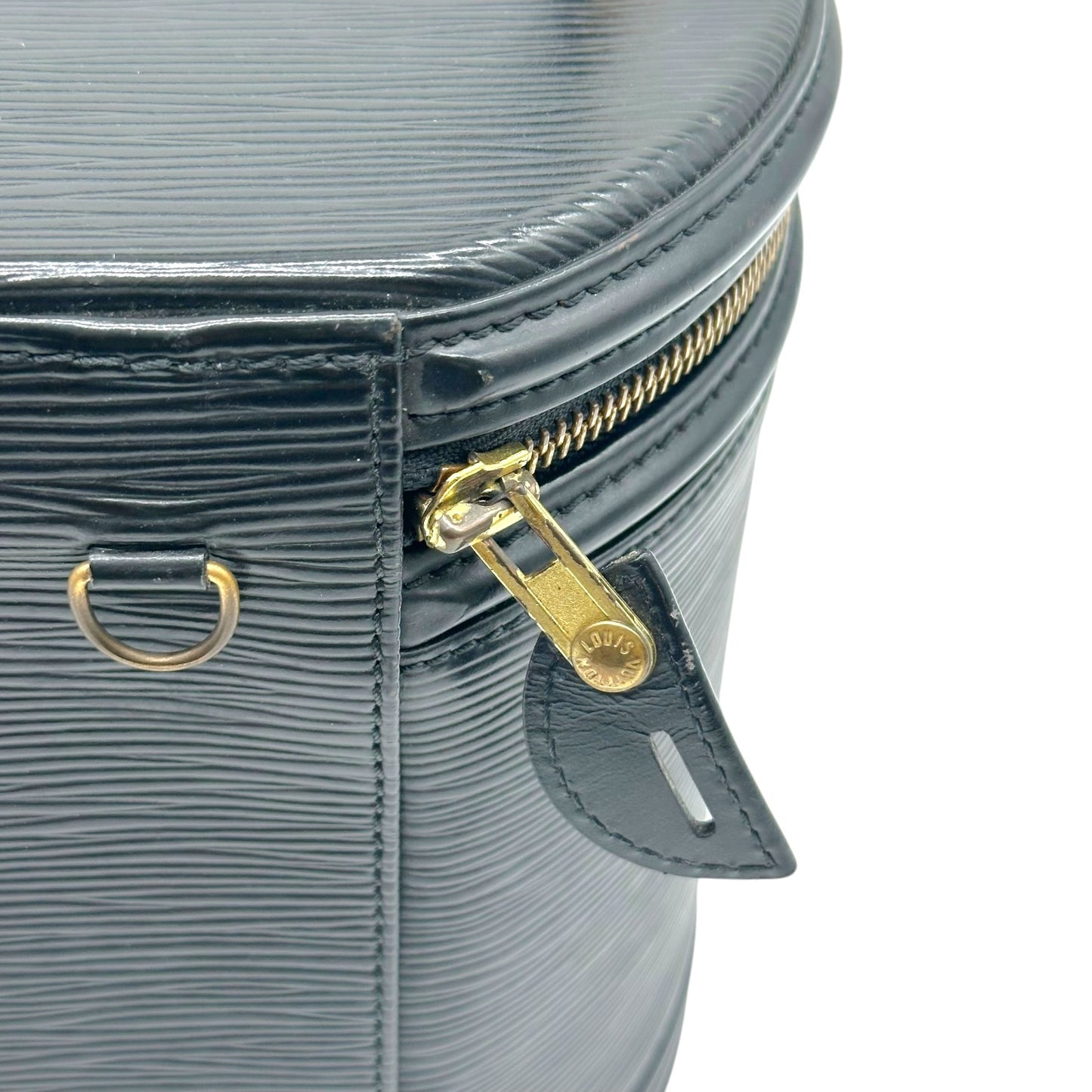 Louis Vuitton Black Epi Leather Top Handle Vanity Bag