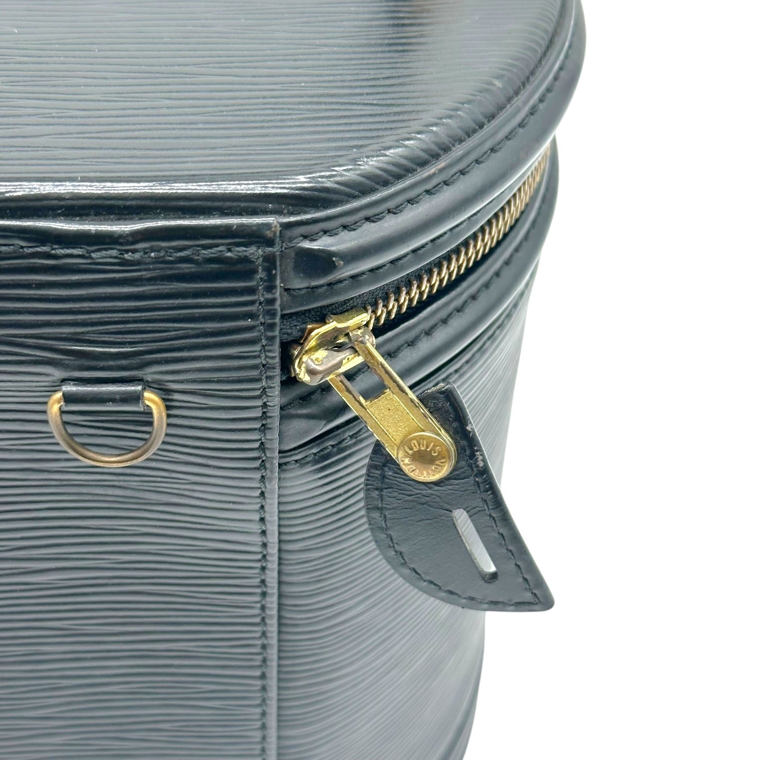 Louis Vuitton Black Epi Leather Top Handle Vanity Bag