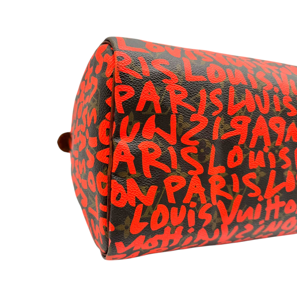 Louis Vuitton Speedy 30 Handbag Orange Graffiti Canvas