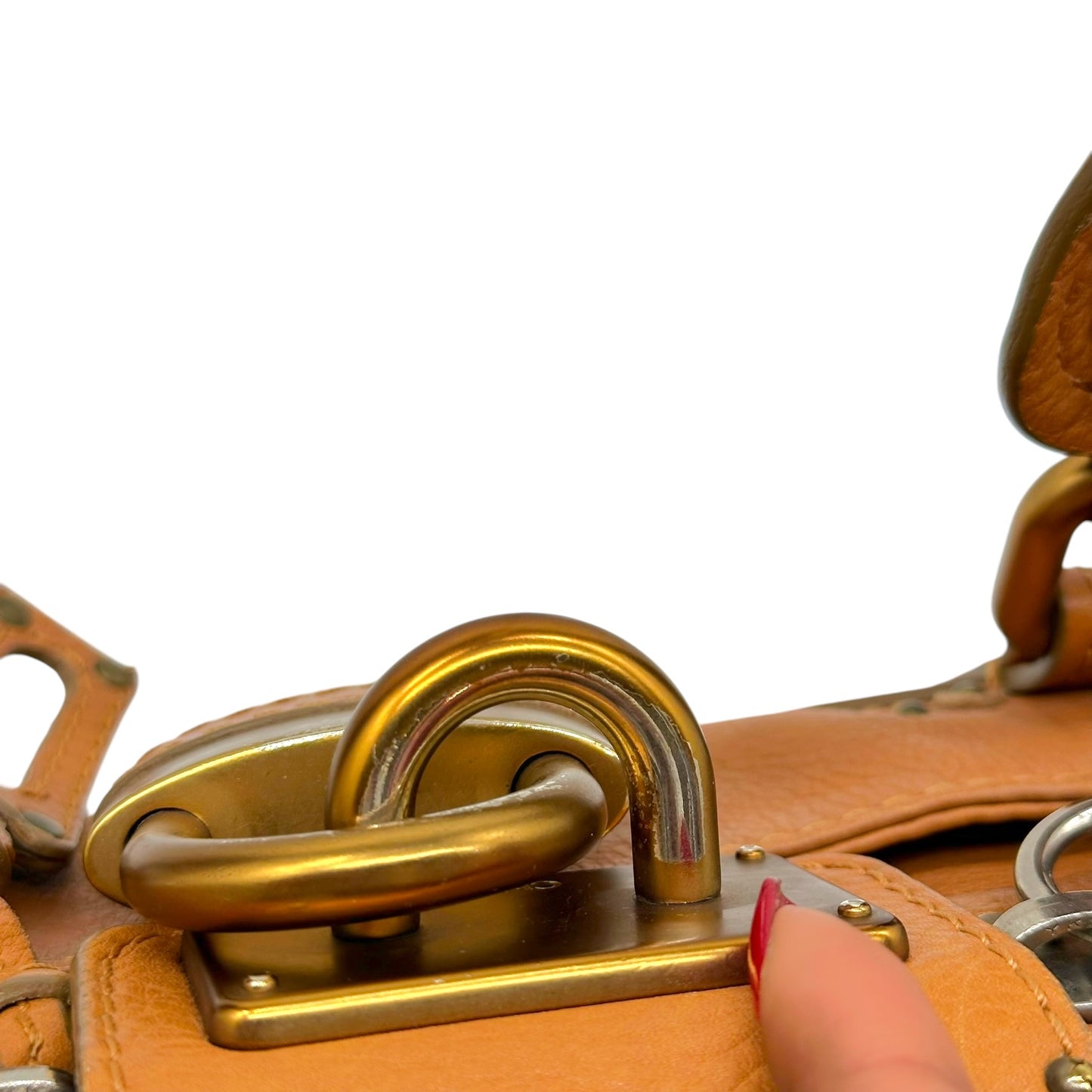 Chloe Camel Brown & Gold Paddington Shoulder Bag