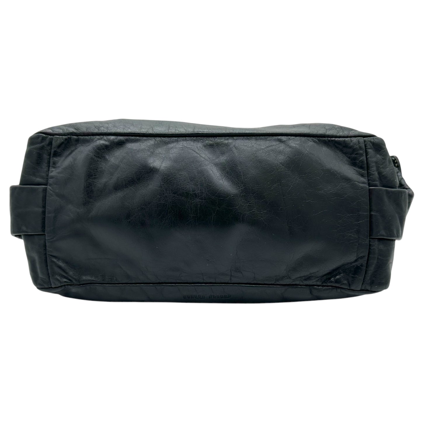 Miu Miu Black Leather & Wooden Handle Shoulder Bag - Outfit Repeater