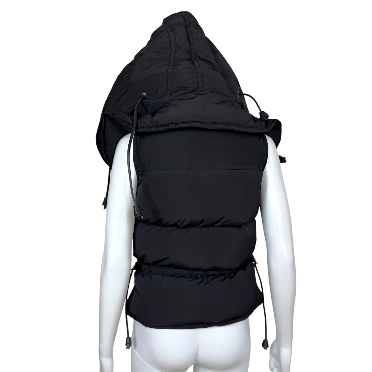 Dsquared2 Black Hooded Down Fill Puffer Vest