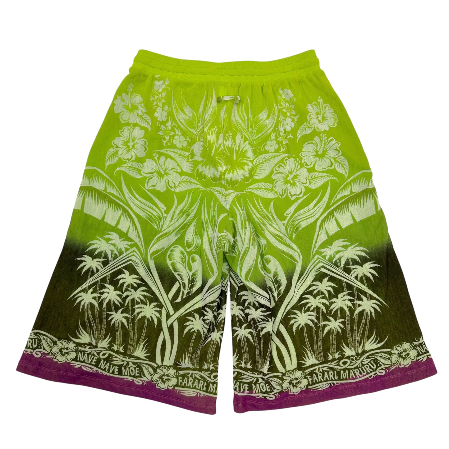 Jean Paul Gaultier Soleil Green & Purple Tropical Print Bermuda Shorts - Outfit Repeater