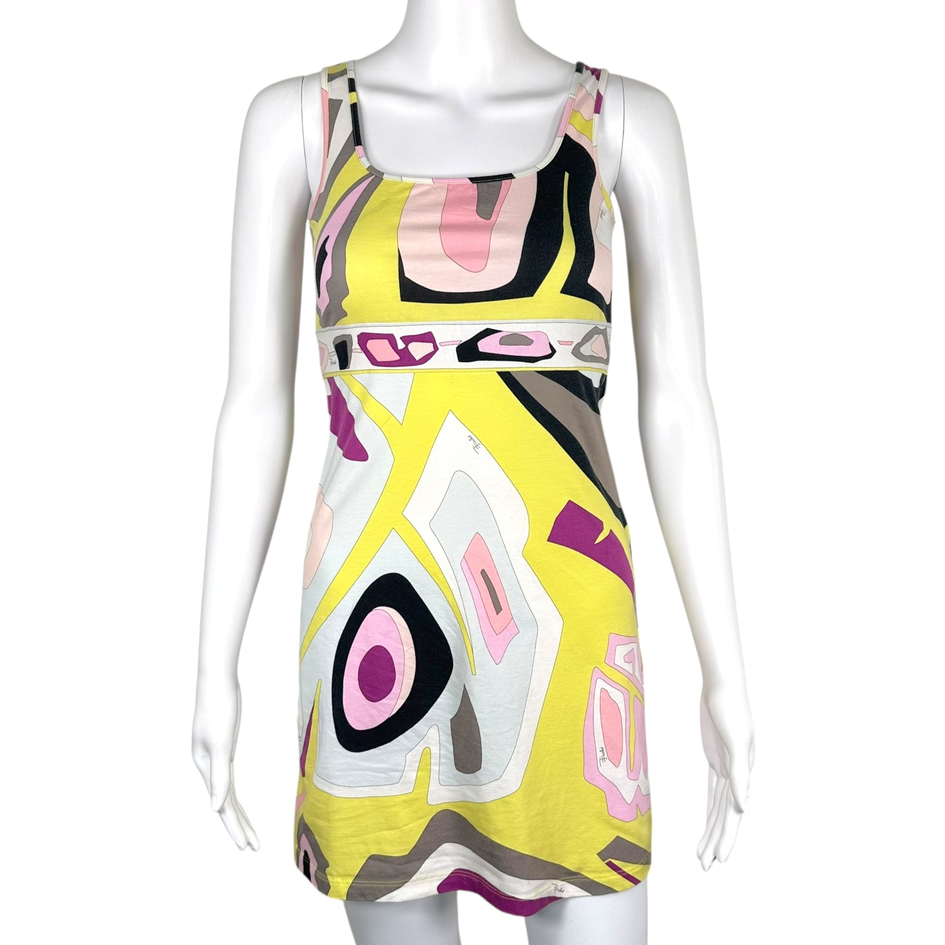Emilio Pucci Mini Dress Bright Green Purple Print