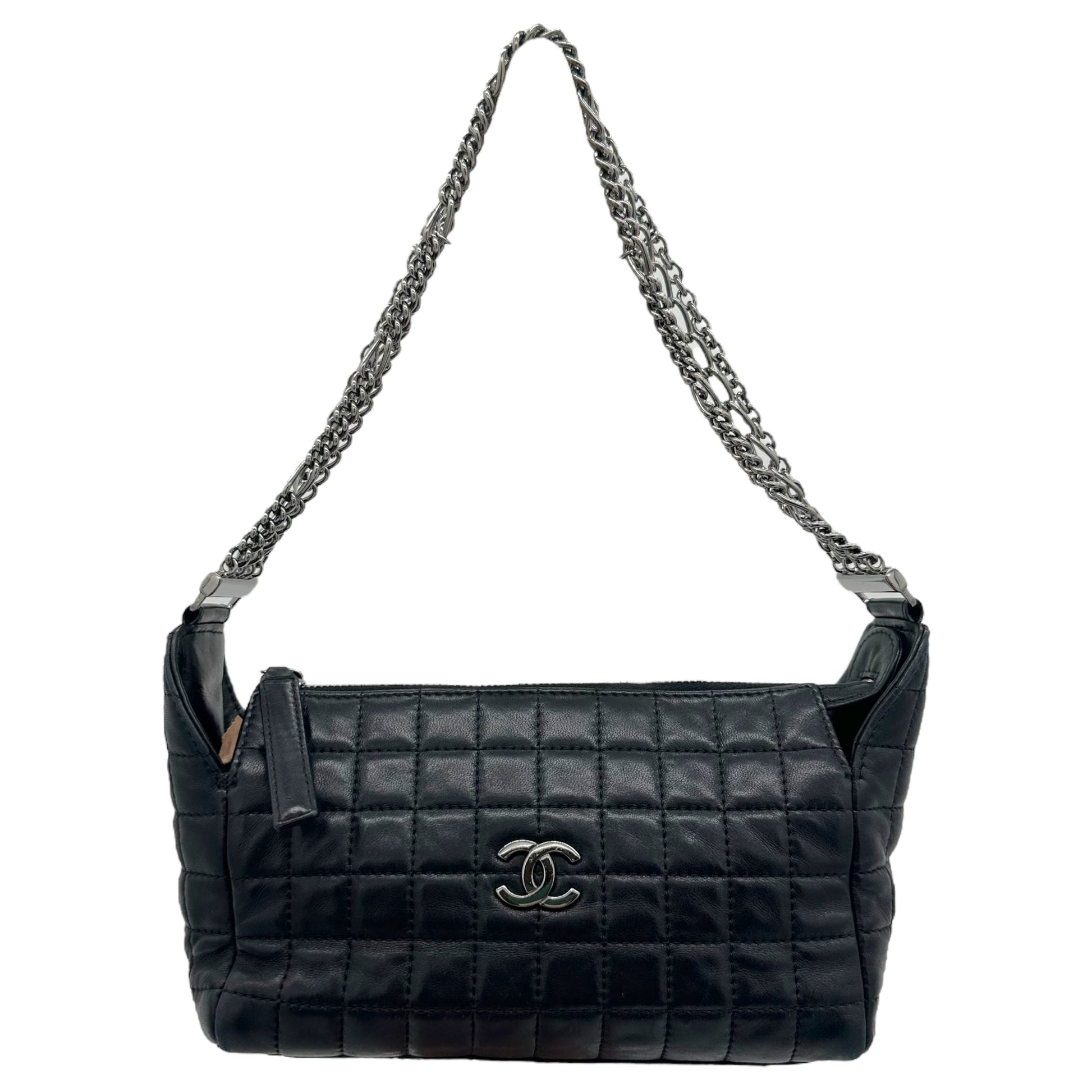Chanel Chocolate Bar Lambskin Quilted Chain Strap Shoulder Bag - Outfit Repeater