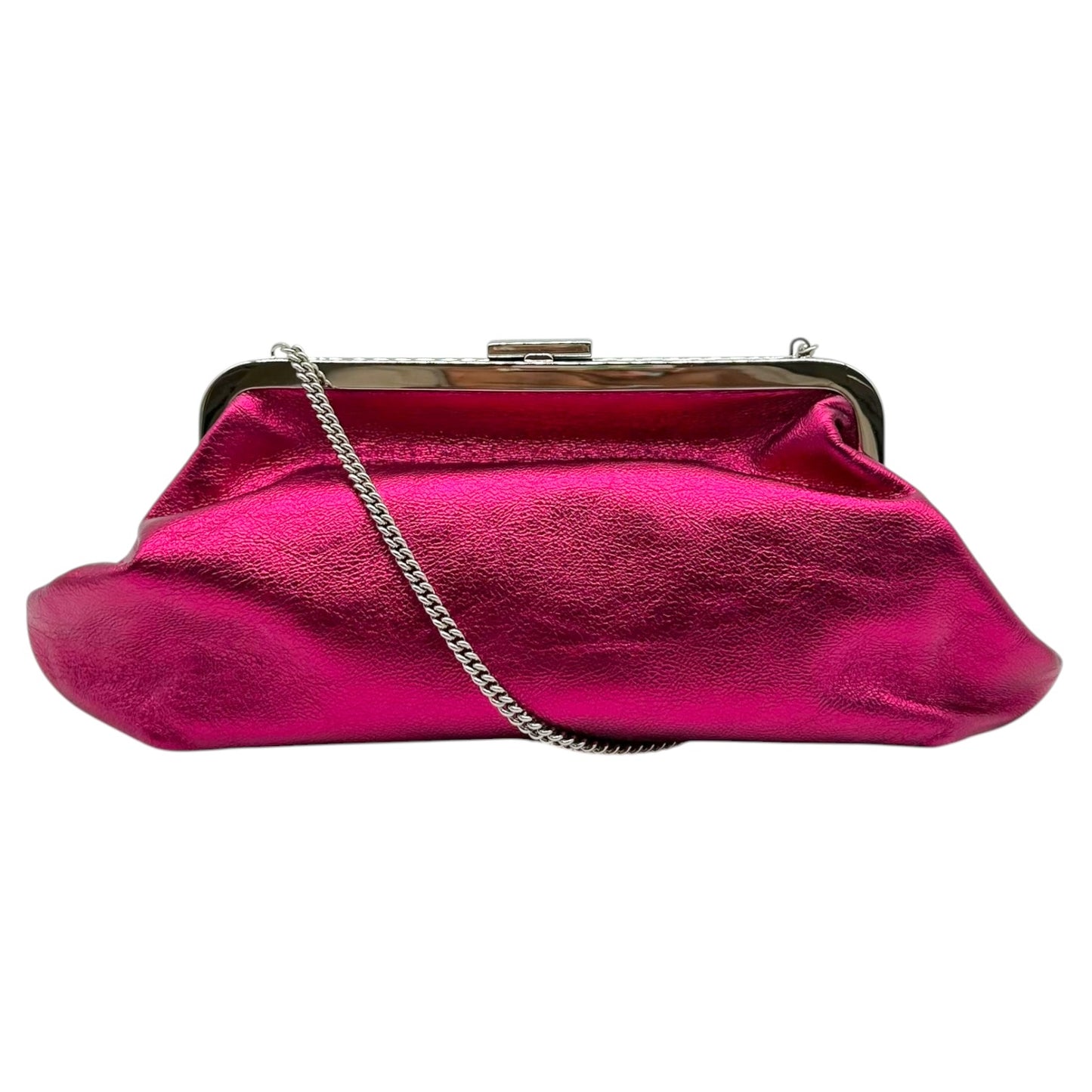 Dolce & Gabbana Metallic Pink Silver Clutch Bag