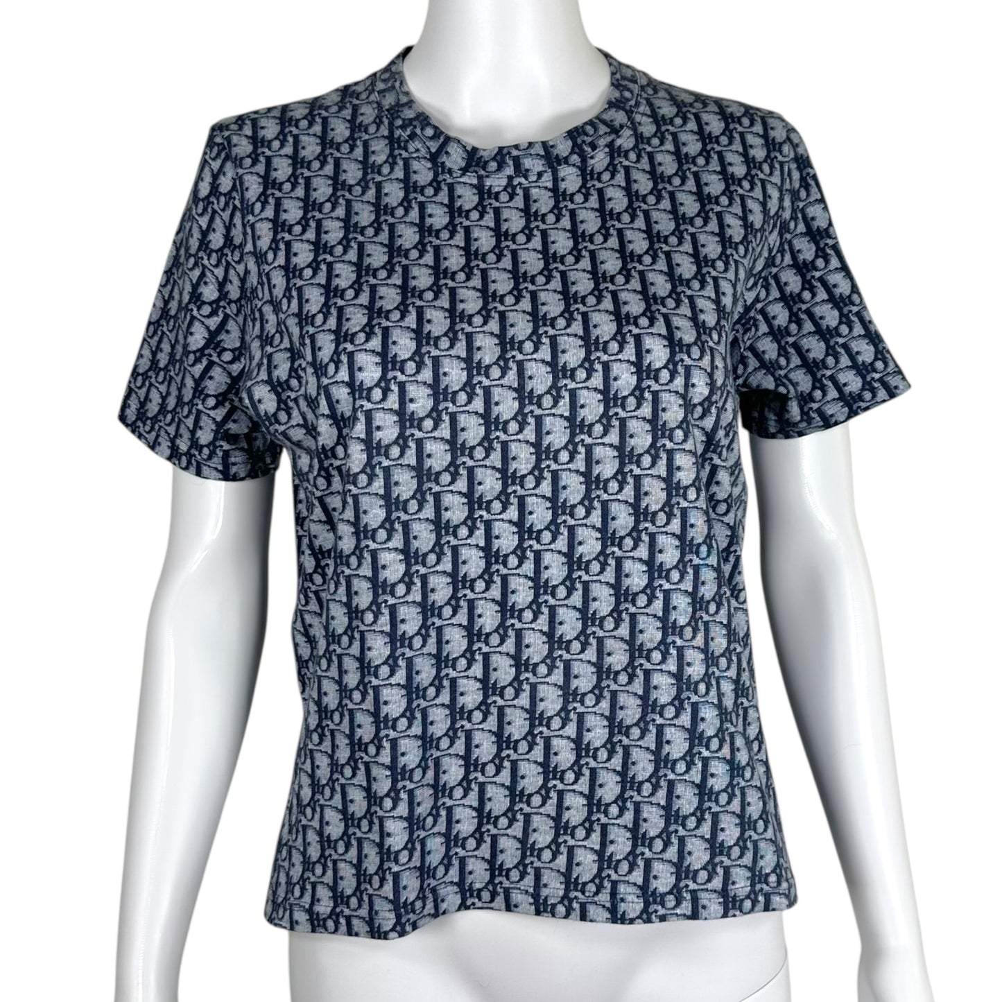 Christian Dior S/S 2002 Navy Diorissimo Trotter Logo T-Shirt