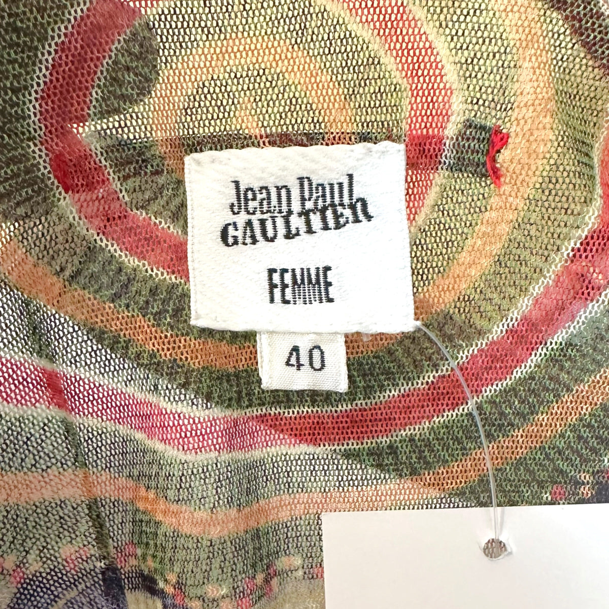 Jean Paul Gaultier Burgundy Multicolor Tribal Print Blouse