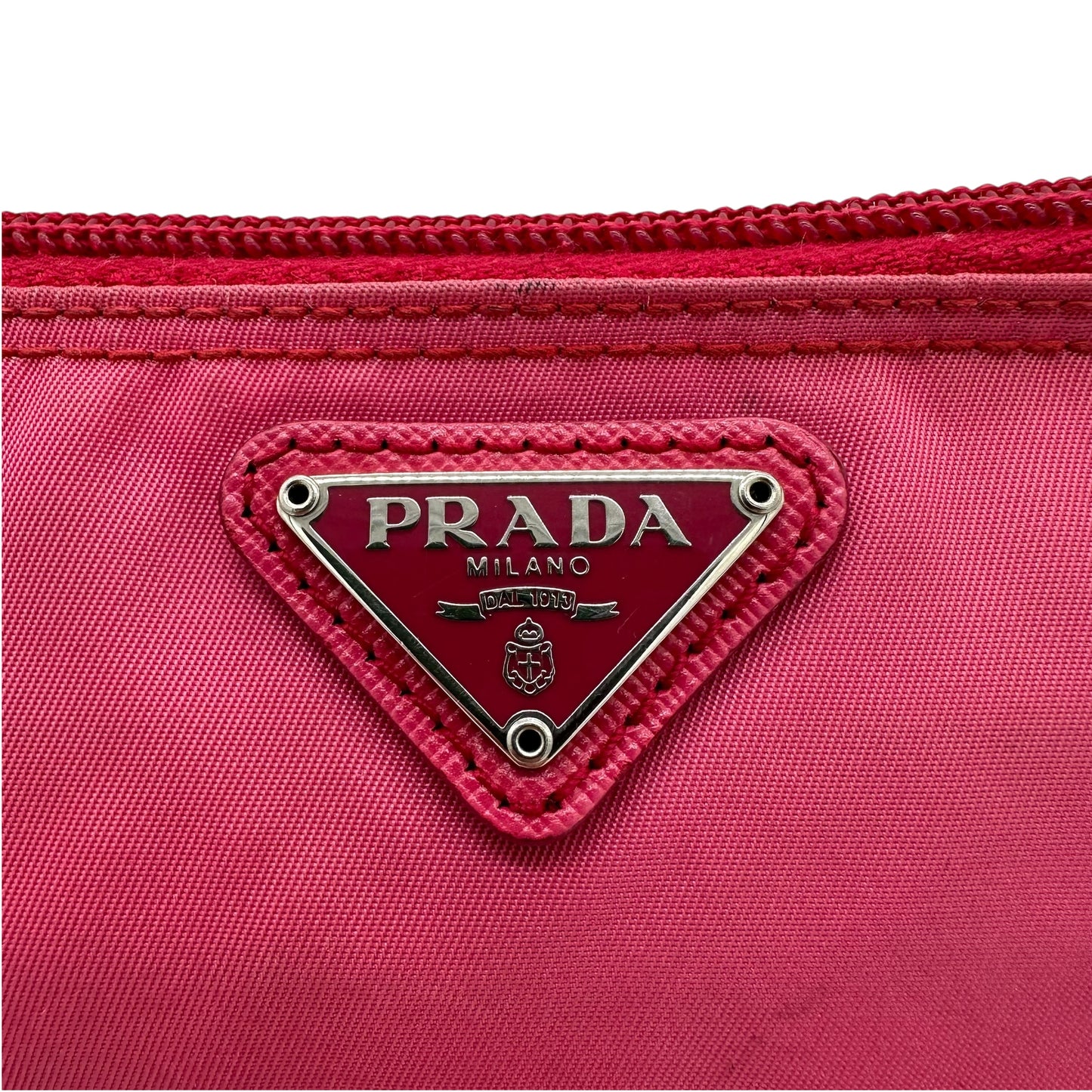 Prada Pink Nylon Cosmetic Bag