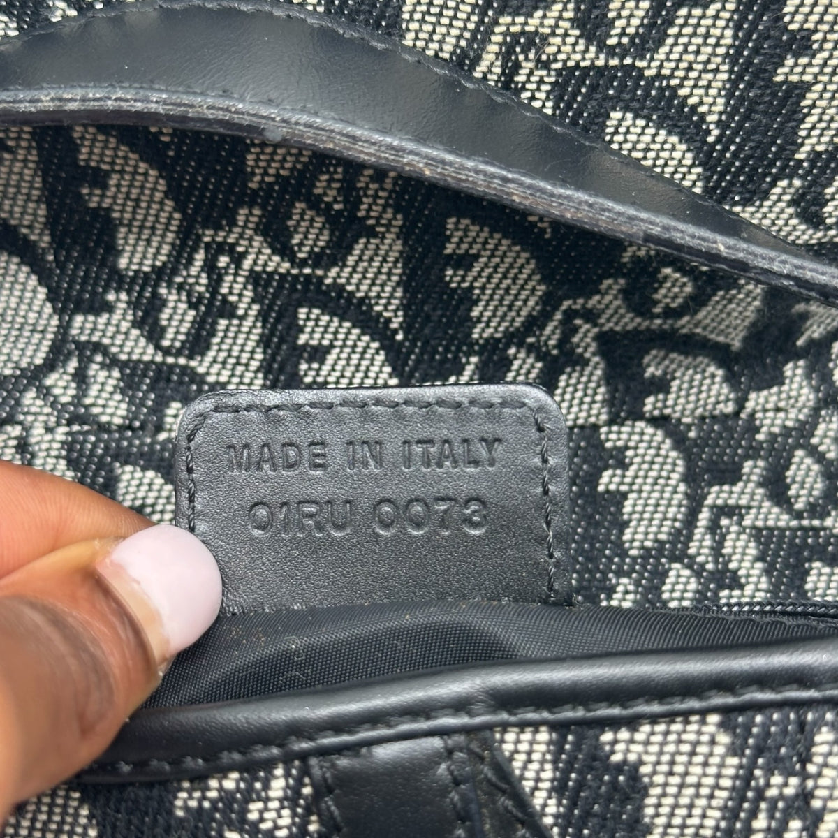 Christian Dior Black Trotter Monogram Saddle Bag