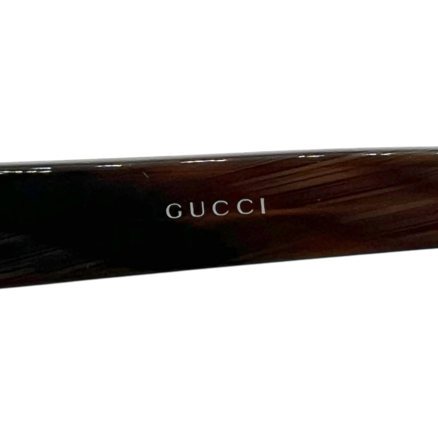 Gucci Brown & Gold Monogram Arm Rectangle Sunglasses GG2548 w/ Case