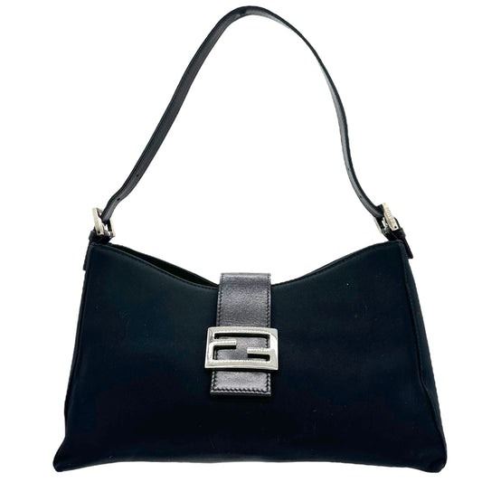 Fendi Black Neoprene Structured Baguette Bag - Outfit Repeater