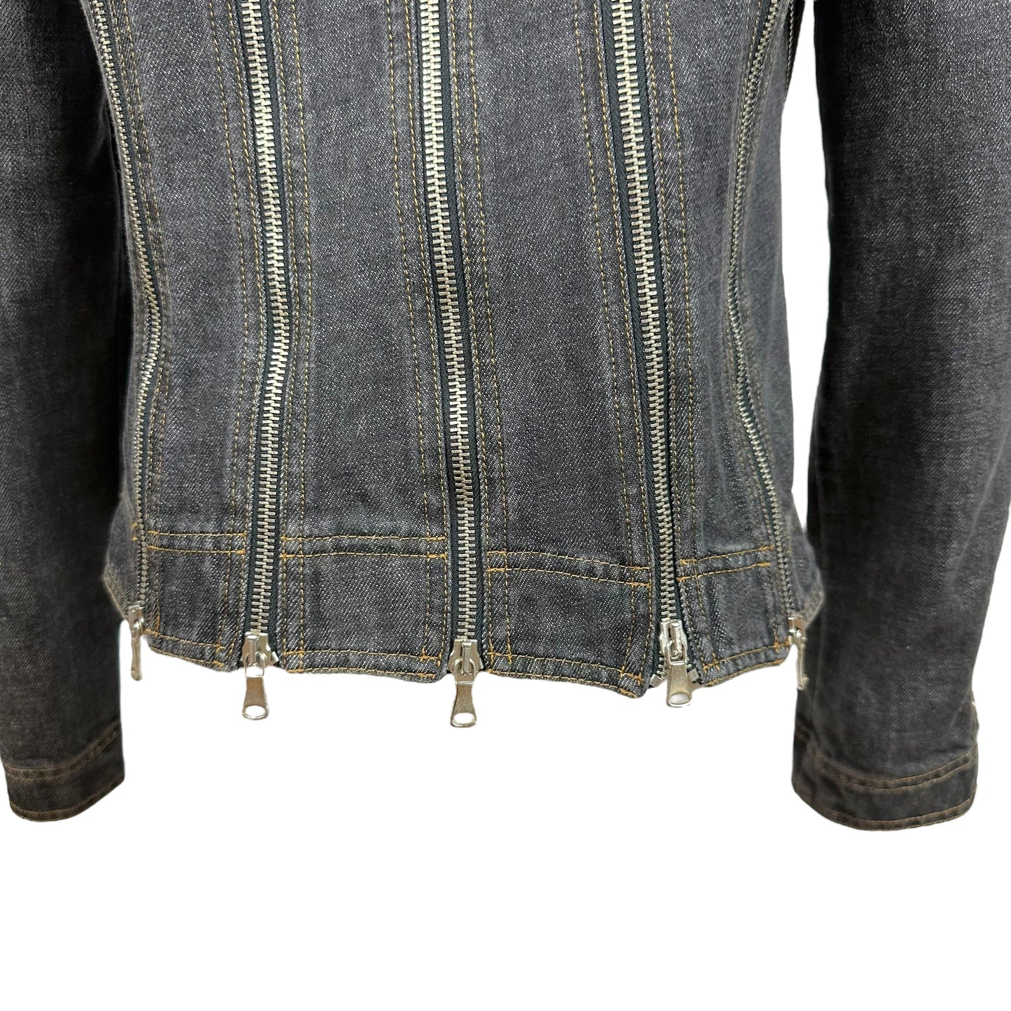 D&G Dolce & Gabbana Dark Denim Zippered Jean Jacket - Outfit Repeater