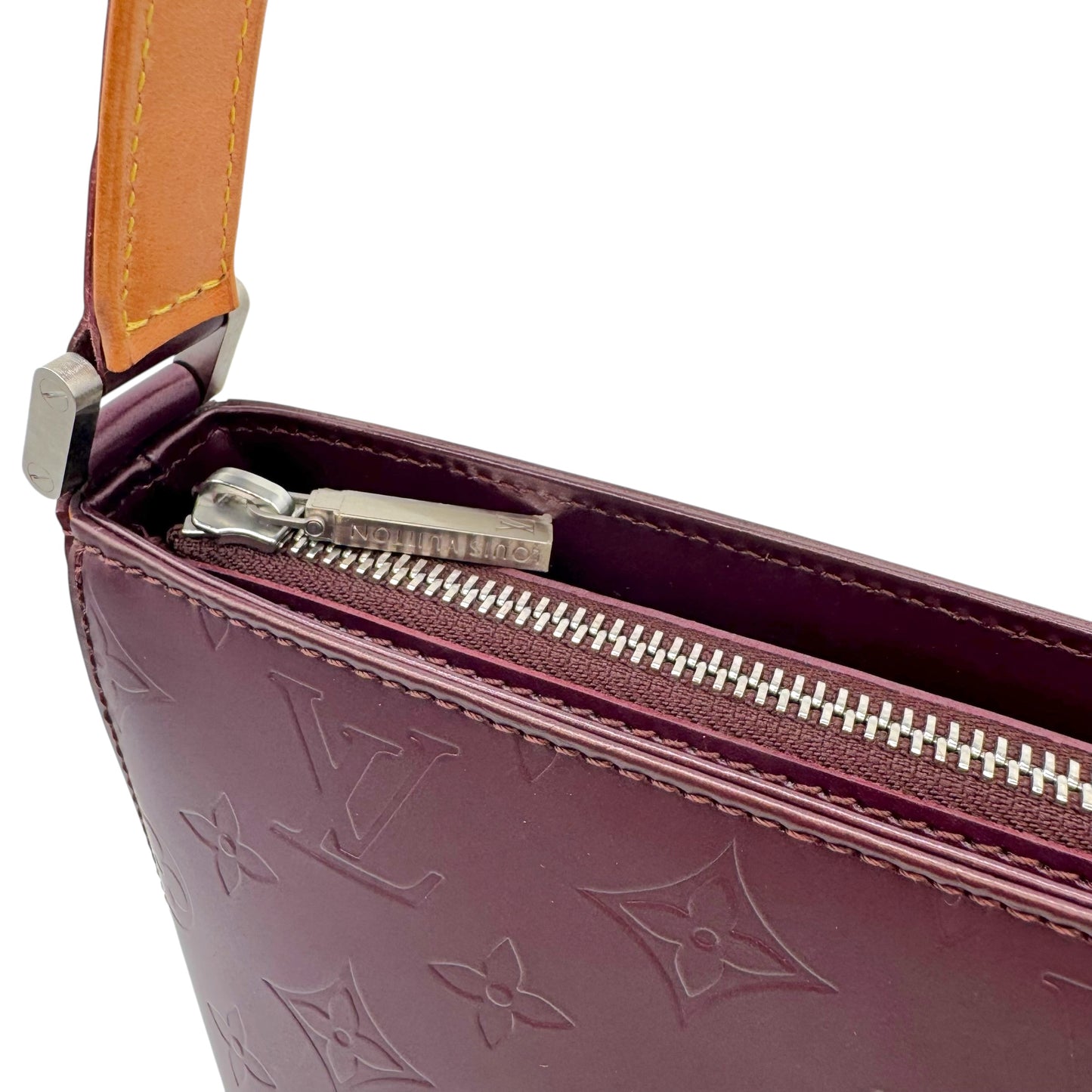 Louis Vuitton Burgundy Matte Monogram Fowler Pochette