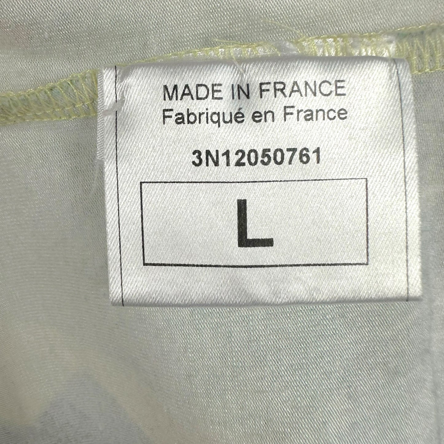 John Galliano 2003 Green & Yellow Model Graphic T-Shirt