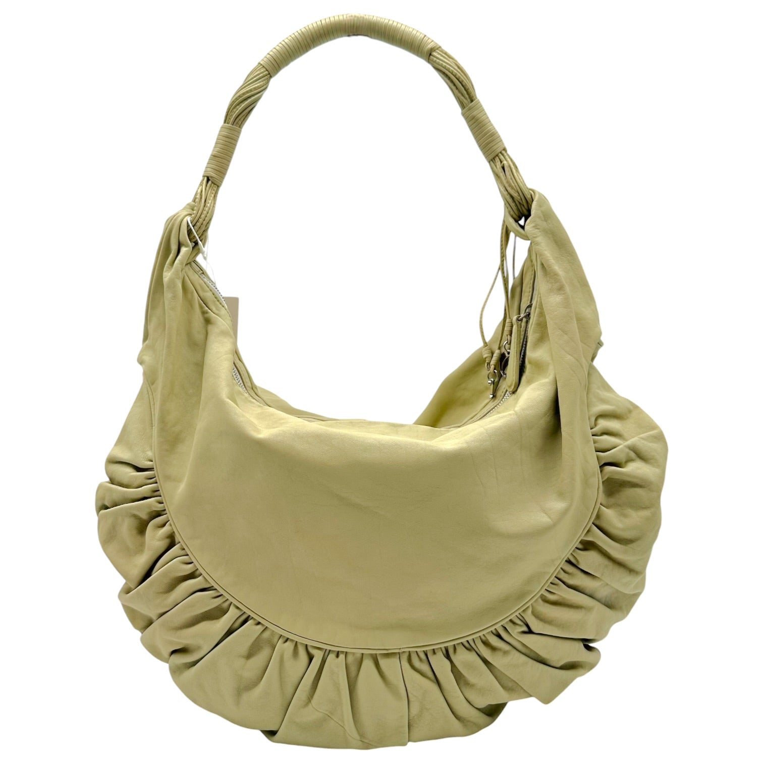 Christian Dior Ivory Leather Hobo Bag