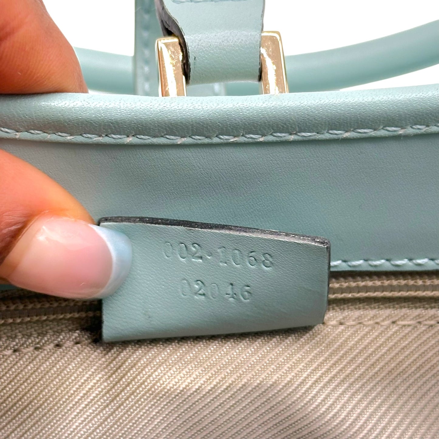 Gucci Mini Jackie Bag Light Blue Monogram Leather