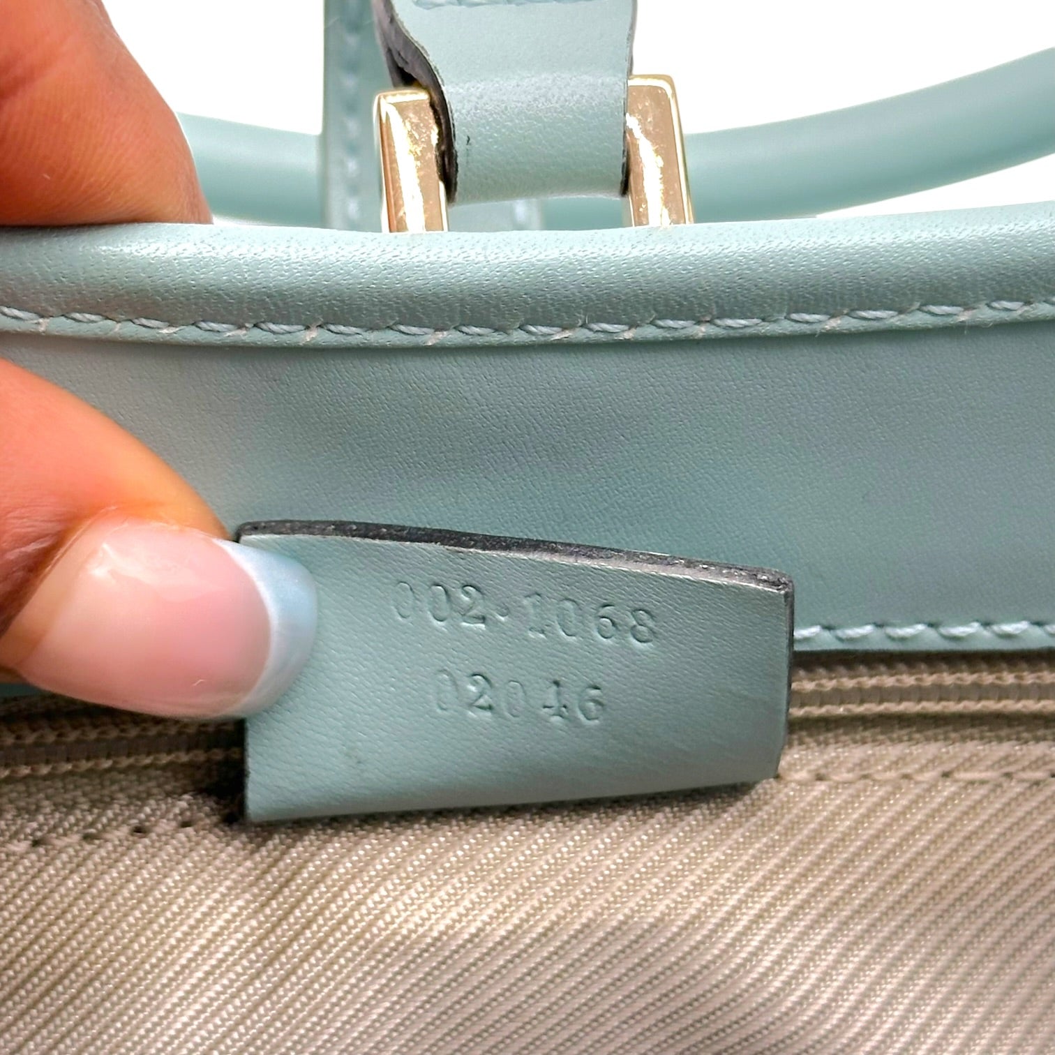 Gucci Mini Jackie Bag Light Blue Monogram Leather