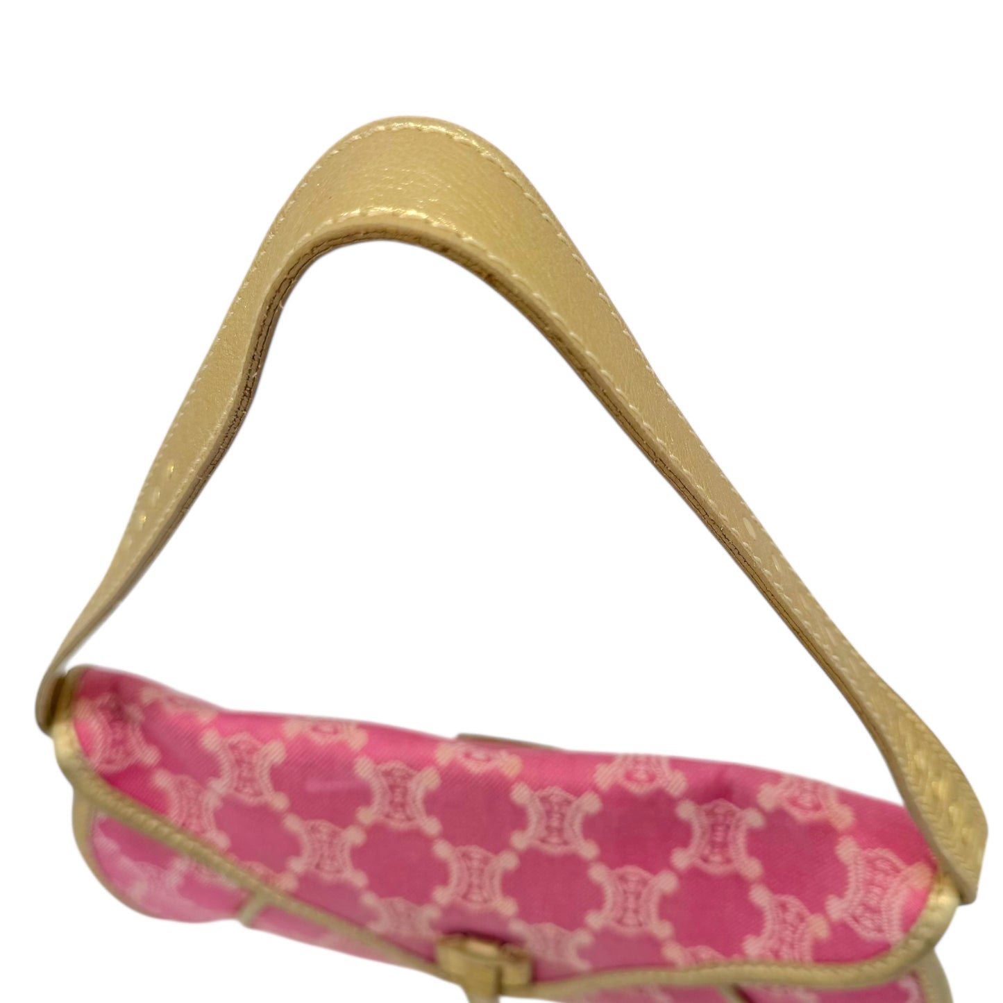 Celine Pink Denim Triomphe Monogram Poulbot Bag - Outfit Repeater