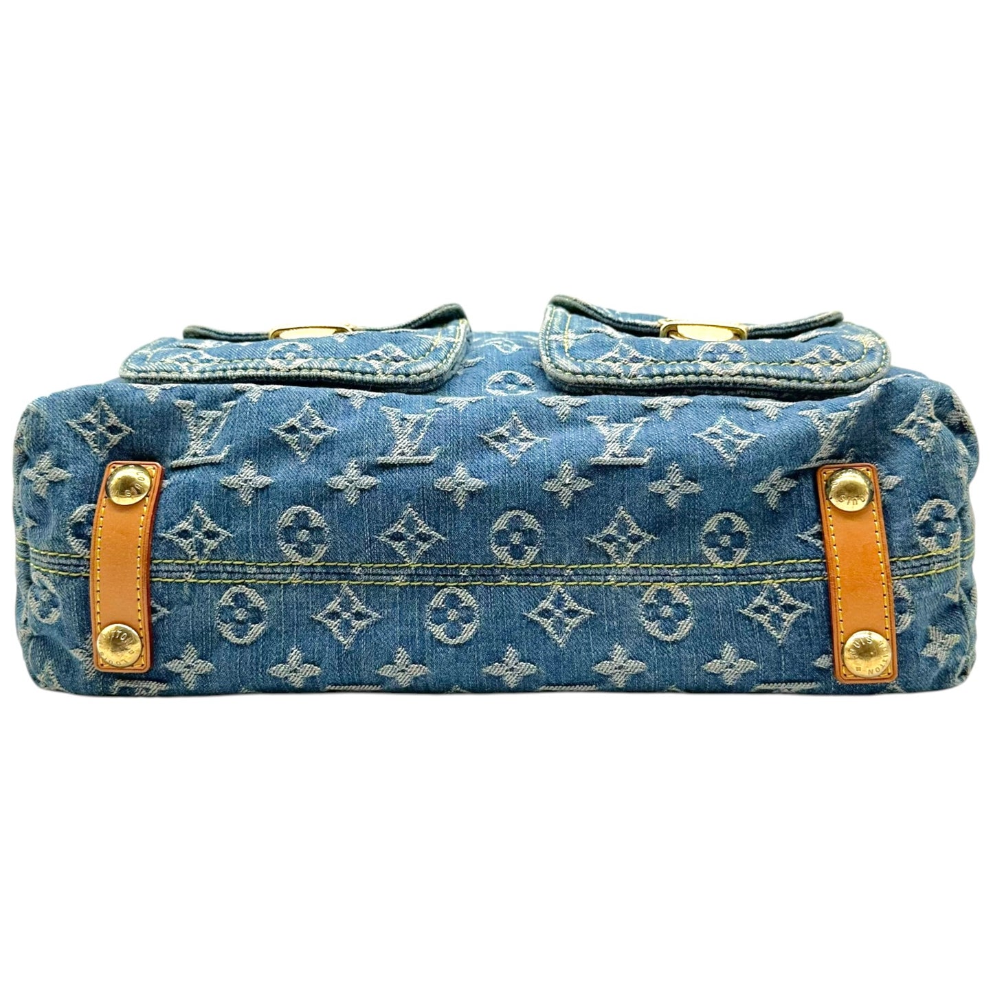 Louis Vuitton Blue Denim Hobo Shoulder Bag