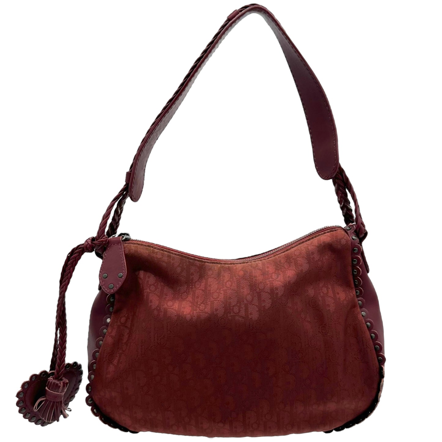 Christian Dior Burgundy Monogram Canvas Shoulder Bag - Outfit Repeater