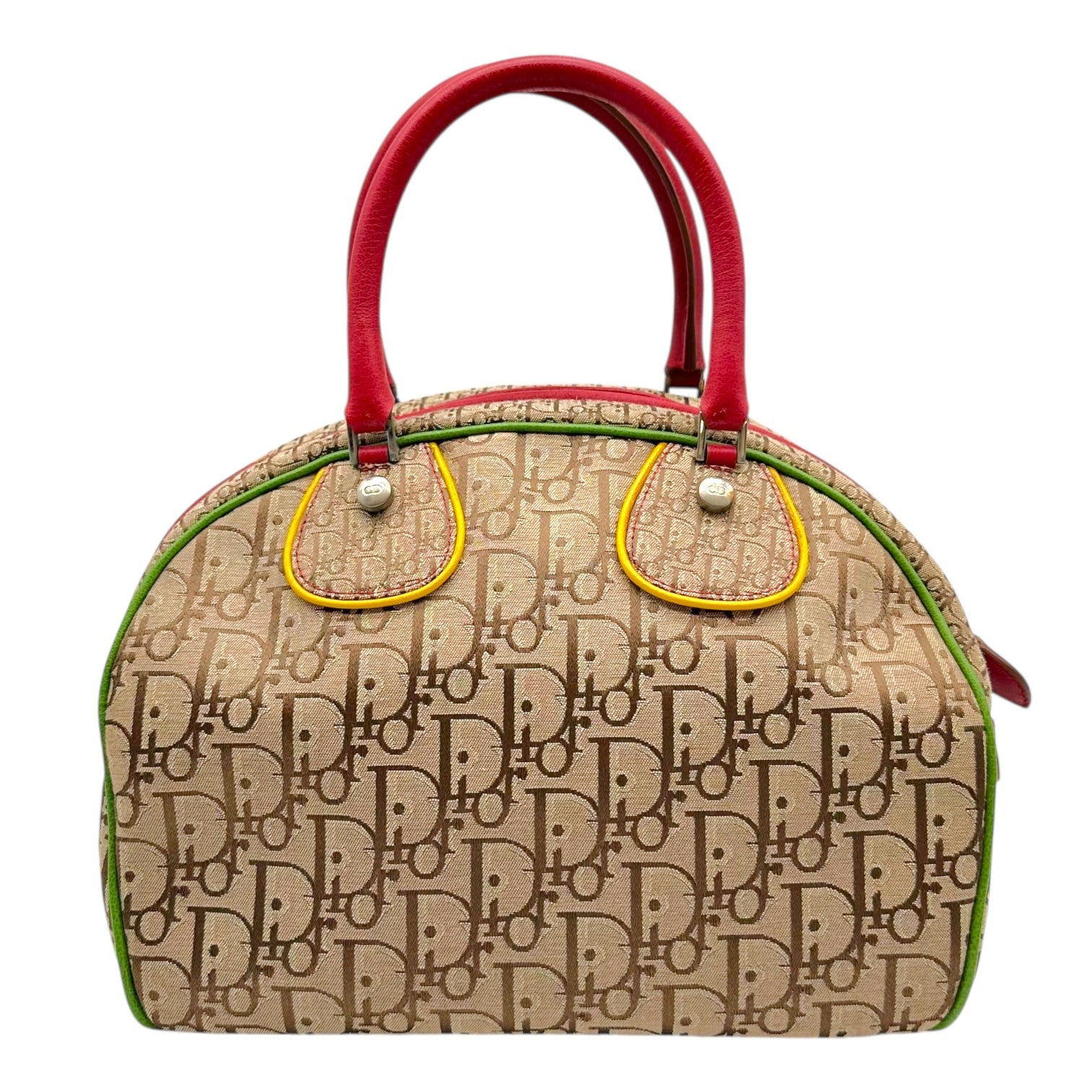 Christian Dior Bowler Bag Beige Trotter Monogram
